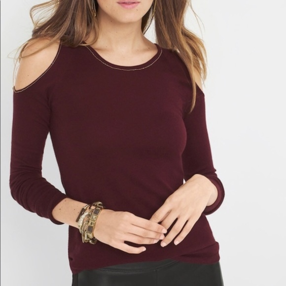 White House Black Market Cold Shoulder Sweater L - Picture 6 of 7